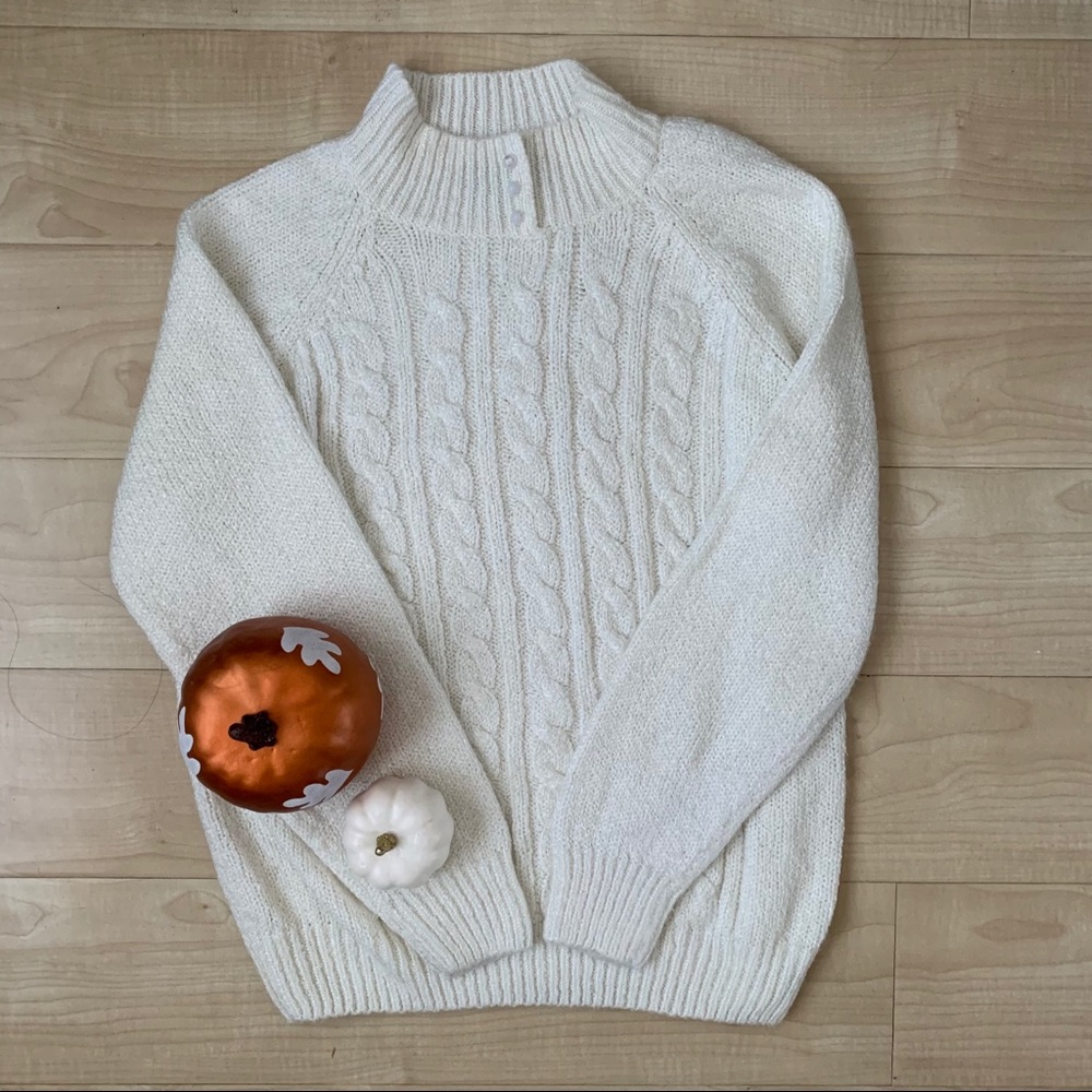 Mock Neck Knit Sweater